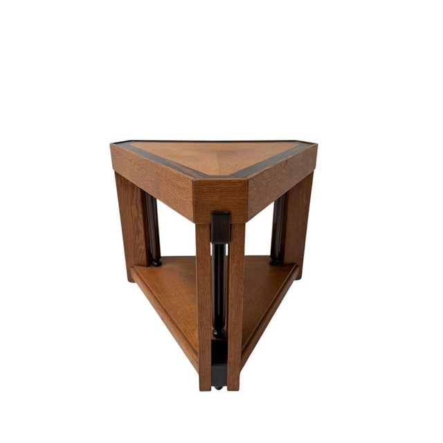 Art Deco Modernist Triangular Side Table from Anton Lucas, 1920s For Sale - Image 9 of 12