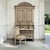 Rare and exceptional late 18th century Dutch Neoclassical secretary bookcase crafted in oak and expertly stripped to...