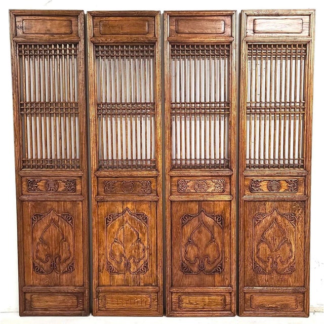 Antique Chinese Temple Doors Panels 20th Century - Set of 4 For Sale - Image 13 of 13