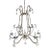 Elegant Rock Crystal and Iron Six-Light Chandelier For Sale