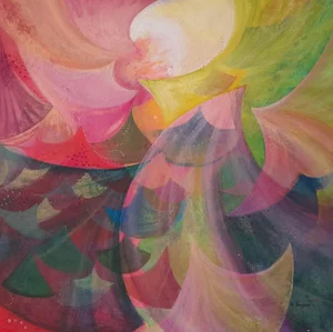 Antonella Lagana, Metamorfosi Solare, 1996, Acrylic on Canvas