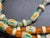 Antique Venetian Chevron Trade Bead Necklace and Bracelet Jewelry Set With Frosted Glass Spacers, 2 Pieces For Sale In South Bend - Image 6 of 8