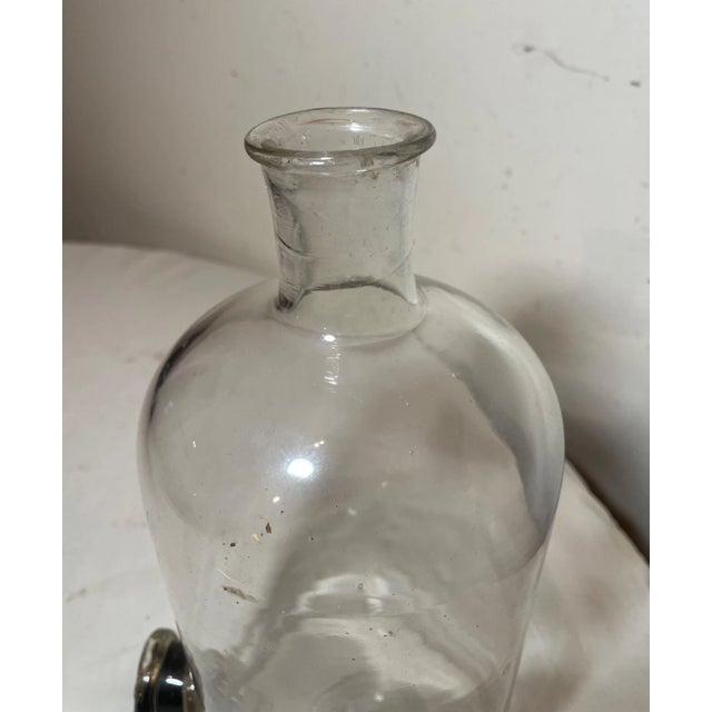Rare Antique 1800's Hand Blown Glass Science Chemistry Apothecary Beaker Bottle For Sale - Image 11 of 12
