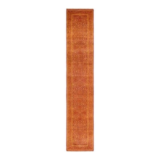 Mogul, One-of-a-Kind Hand-Knotted Runner Rug - Orange, 2' 5" x 13' 2" For Sale