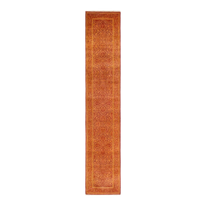 Mogul, One-of-a-Kind Hand-Knotted Runner Rug - Orange, 2' 5" x 13' 2"