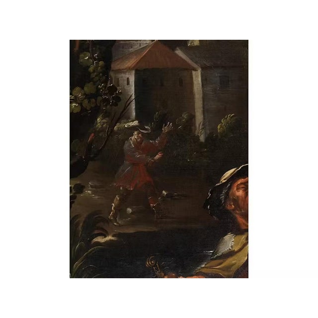 Bernhard Keil / Monsù Bernardo, Two Blind Figures Helping Each Other, Oil on Canvas, 17th Century, Framed, 1800s, Oil on Canvas For Sale - Image 5 of 7