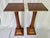 Mid 20th Century Antique Mahogany Neoclassical Pedestals on Plinth Bases - A Pair For Sale - Image 5 of 16
