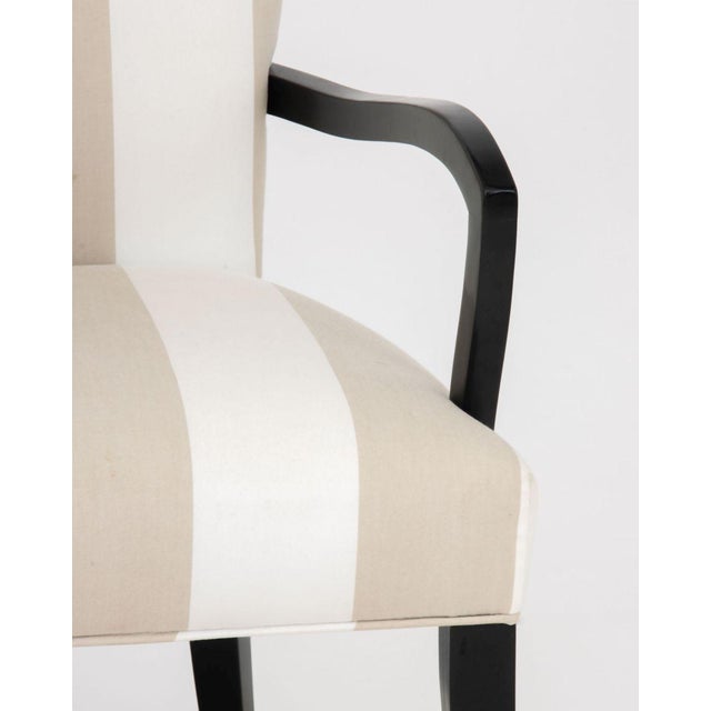 Modern Black Lacquered Armchairs, Pair For Sale - Image 4 of 7