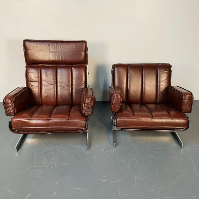 Metal Pair of Swedish Mid-Century Modern Lounge / Club Chairs by Arne Norell, 1960s For Sale - Image 7 of 13