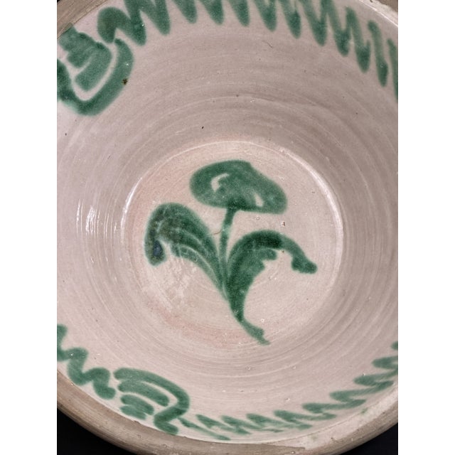 Antique Granada Green Majolica Bowl, 1800s For Sale - Image 6 of 9