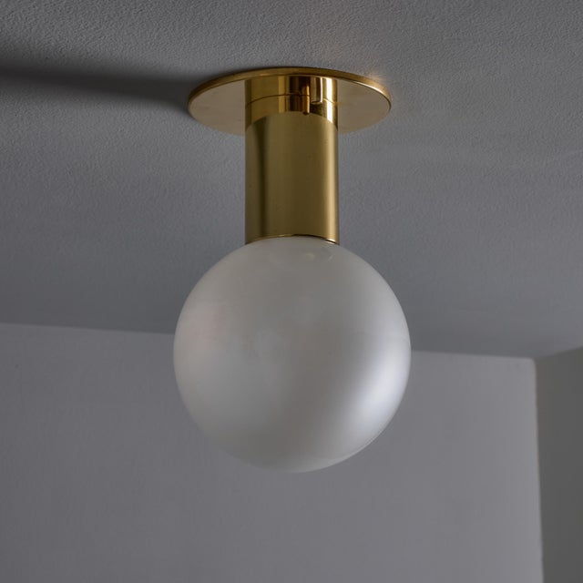 1970s Motoko Ishii Opaline Glass and Metal Ceiling or Wall Light for Staff Leuchten For Sale - Image 12 of 18