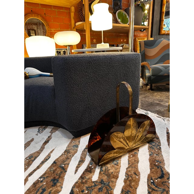 Italian Italian Decorative Journal Rack 1980s For Sale - Image 3 of 8