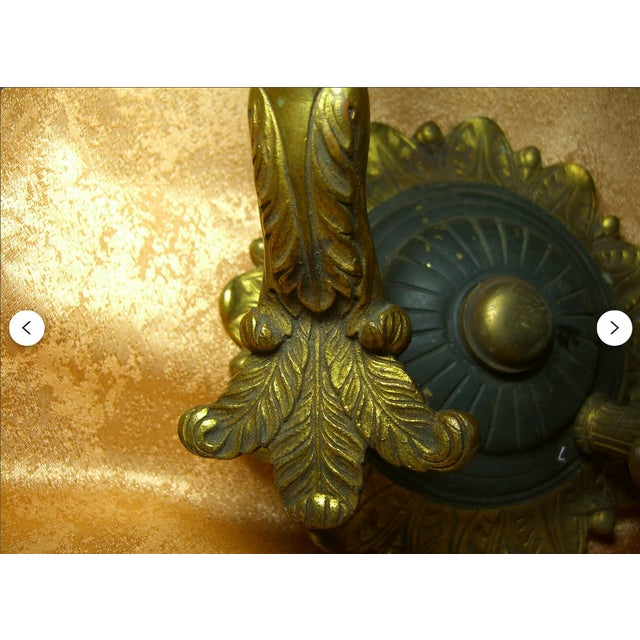 Baroque Art Nouveau Sculptural Bronze Wall Sconces, 1920s, Set of 2 For Sale - Image 3 of 10