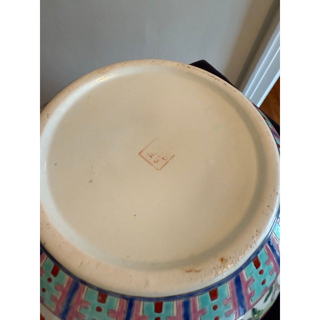 Early 20th Century Antique Chinese Famille Rose Peaches Cachepot For Sale - Image 5 of 6