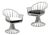 Pair of Reversible Cushion Patio Chairs in the Style of Russel Woodard For Sale