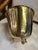 Vintage Hammered Brass Ice Bucket With Lion Paw Tripod Feet For Sale - Image 4 of 4