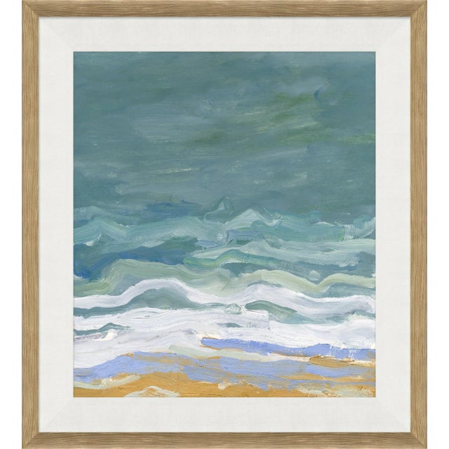 Coastal Making Waves II Canvas - Hand Embellished Framed Art For Sale - Image 3 of 3