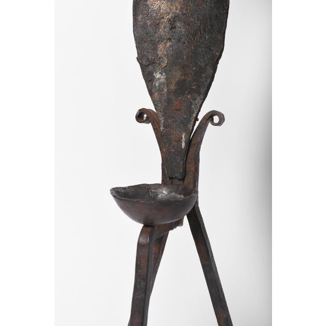 Brutalist Iron Candleholder, 1960s For Sale - Image 4 of 5