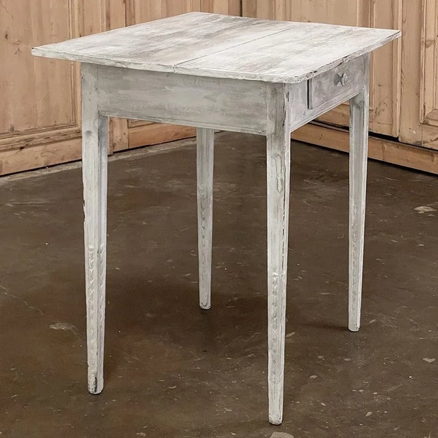 18th Century Country French Painted End Table For Sale In Dallas - Image 6 of 14
