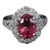 Late 20th Century Rare 4.18ct Gia Certified Pink Sapphire & 1.32ct Diamond Platinum Ring Size 6.25 For Sale