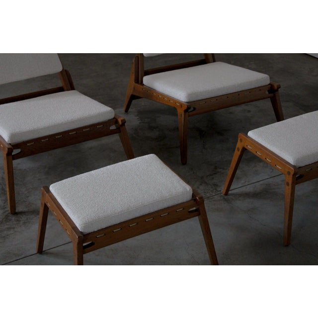Hunting Chairs and Ottomans by Heinz Heger, Germany, 1960s, Set of 4 For Sale - Image 14 of 14