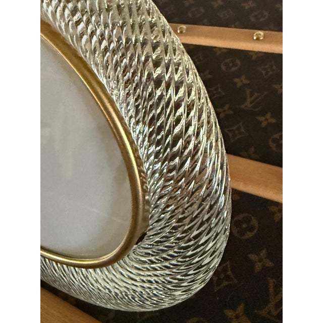 2000 - 2009 Oval Murano Glass Photo Frame, 2000s For Sale - Image 5 of 14