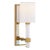 Suzanne Kasler for Visual Comfort Signature Maribelle Single Sconce in Hand-Rubbed Antique Brass with White Glass For Sale