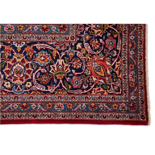1960s Persian Kashan Area Rug 10’5″ X 13’7″ For Sale - Image 4 of 10