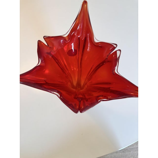 Submerged Blown Red Murano Glass Vase, 1960s For Sale - Image 4 of 10