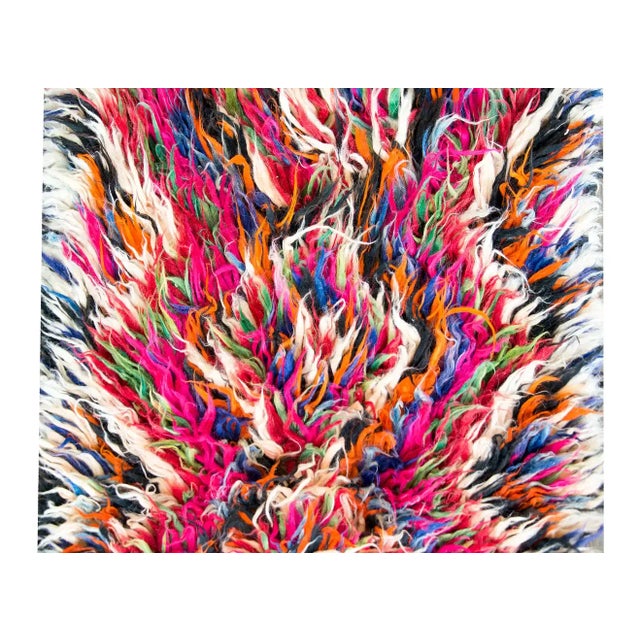 Mid 20th Century Vintage Persian Tulu Rug For Sale - Image 4 of 13