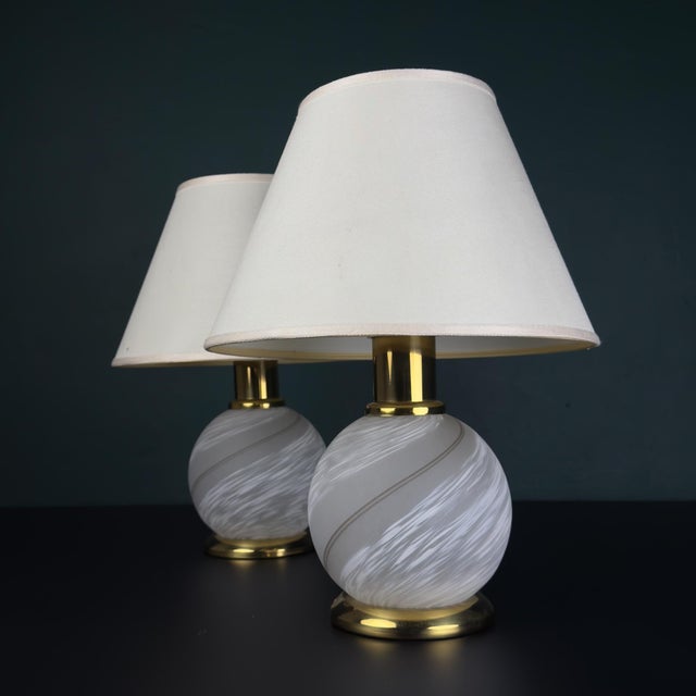 Vintage Murano Glass Table Lamps, Italy, 1970s, Set of 2 For Sale - Image 7 of 18