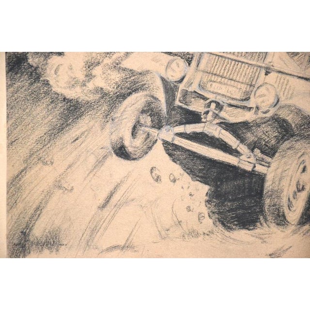 Erich Hochschild, War in Belgium, 1940, Charcoal Drawing on Tinted Paper For Sale - Image 6 of 10