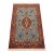 Qom Rug 2’7” X 4’2” Blue Wool Vintage Traditional Hand-Knotted Carpet For Sale