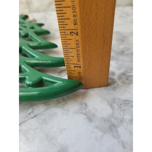 Vintage Cast Iron Christmas Tree Trivet For Sale - Image 11 of 12