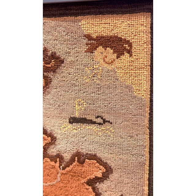 1930's Grenfell Mat – Map of Newfoundland With Whale, Sailing Ship & Coastal Settlements – Framed Textile Art For Sale - Image 12 of 15