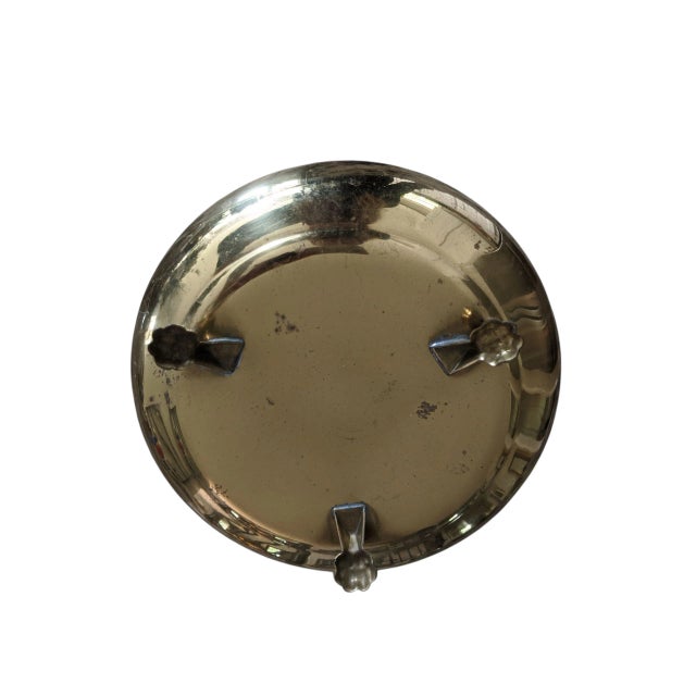 Metal Vintage Brass Claw Foot Cachepot Planter Bowl For Sale - Image 7 of 7