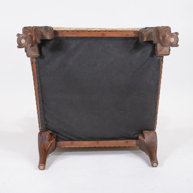Late 20th Century George II Style Walnut Wing Armchair by Mike Bell For Sale - Image 11 of 18