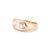Late 20th Century Unisex Vintage 14k Yellow Gold Gia 3.75ct Two Bezel Set Diamond Cocktail Ring, Size 9 For Sale - Image 4 of 9
