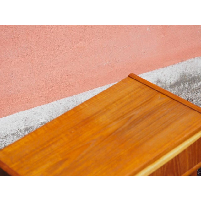 1960s Vintage Teak Veneer Bedside Tables, Denmark, 1960, Set of 2 For Sale - Image 5 of 13