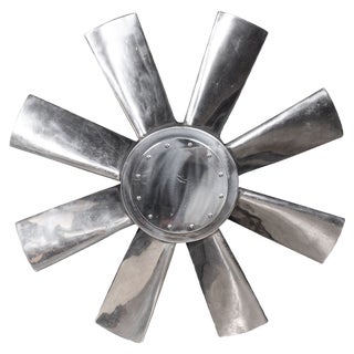 Large Polished Intake Fan Blade, Circa 1950 For Sale