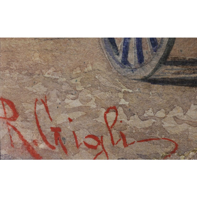 Three Italian Framed Watercolors of Scenes of Rome For Sale - Image 9 of 13