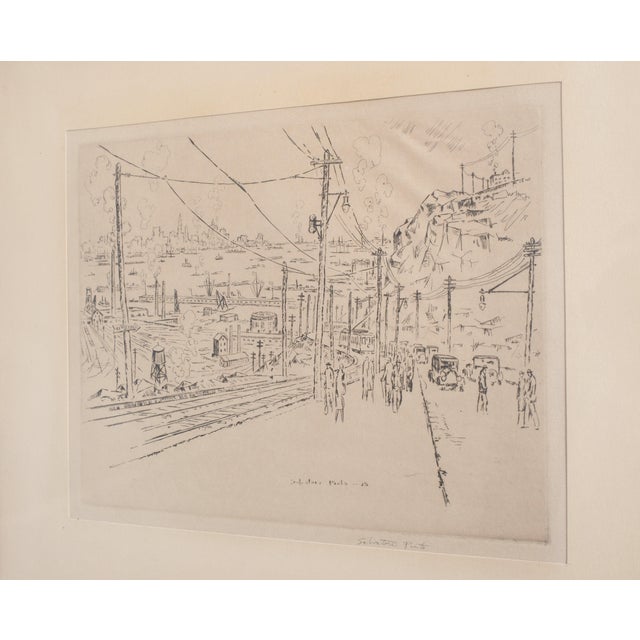 1900 - 1909 Set of 2 Salvatore Pinto Signed & Framed Etchings For Sale - Image 5 of 12