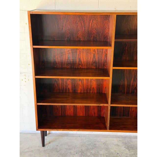 Viby J. PMJ Dr Viby J Rosewood Open Bookcase With Shelving Danish Mid-Century Modern 1970s For Sale - Image 4 of 11