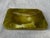 Simple vintage, shallow rectangular green mid century Italian marble catchall, ashtray. Accented with narrow beveled...