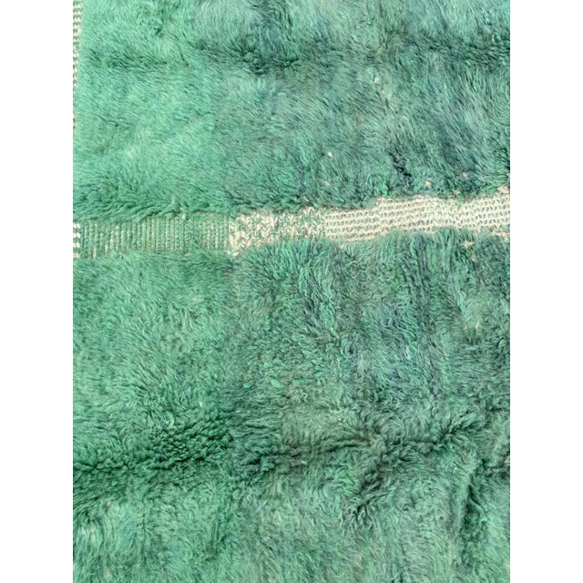 Forest Green Moroccan Mrirt Green Rug, 2010s For Sale - Image 8 of 10