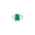 Contemporary 4.55 Ct Emerald and Diamond Asian Cocktail Ring Size 6 For Sale - Image 3 of 12