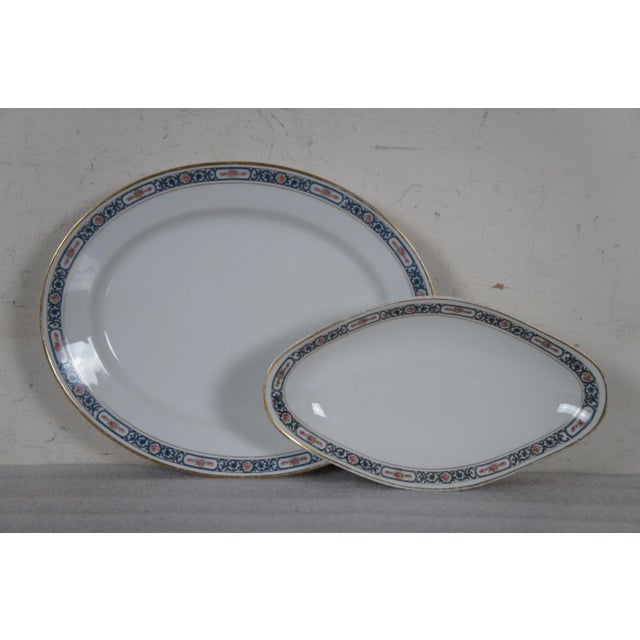 Antique La Porcelain Limousine Limoges France 48 Piece