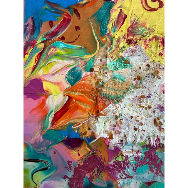 Serg Graff "Fabric of Joy" Abstract Painting Acrylic on Canvas Framed Art, Coa For Sale In Jacksonville, FL - Image 6 of 12
