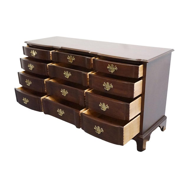Hickory Furniture Co. American Masterpiece Collection 64" Solid Mahogany Triple Dresser 750-12 For Sale In Kansas City - Image 6 of 13