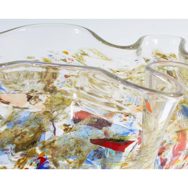 Confetti Art Glass Bowl Signed by Ion Tamaian Chairish